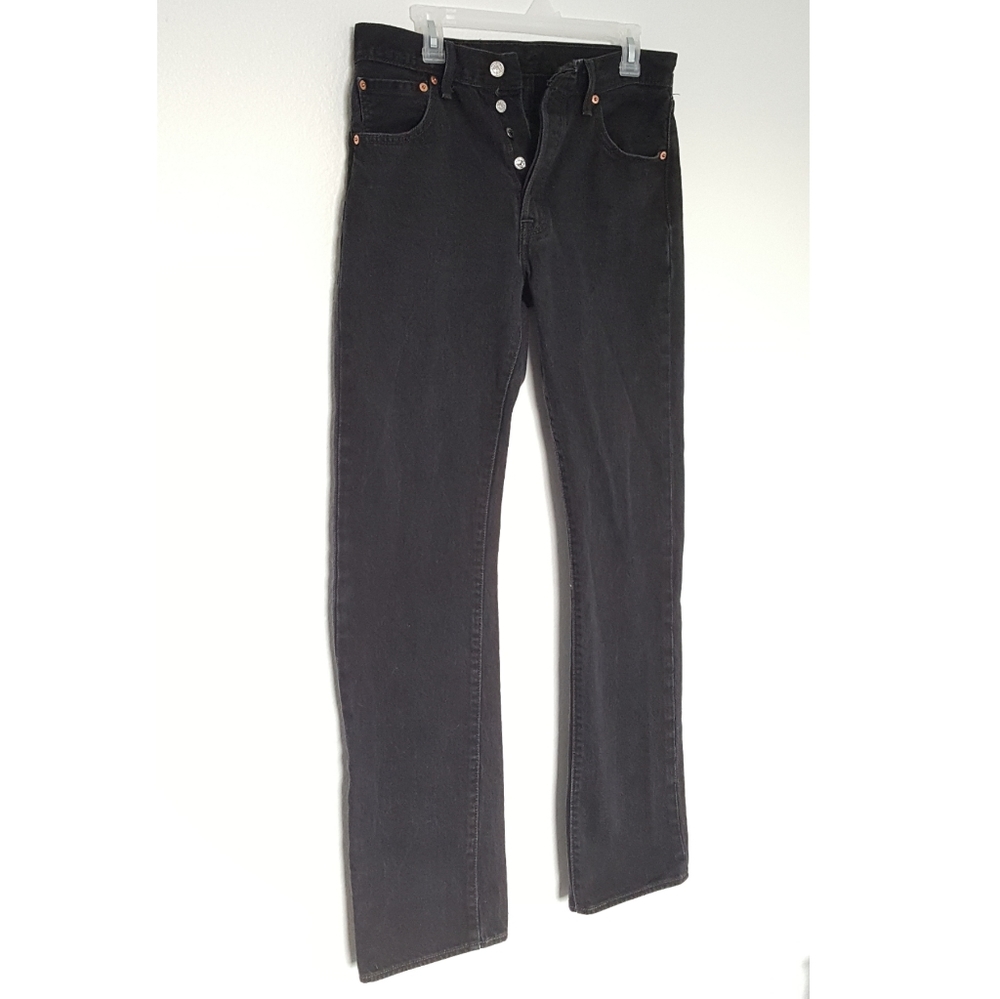 Levi's 501 Black 5 Button Jeans 32W x34L